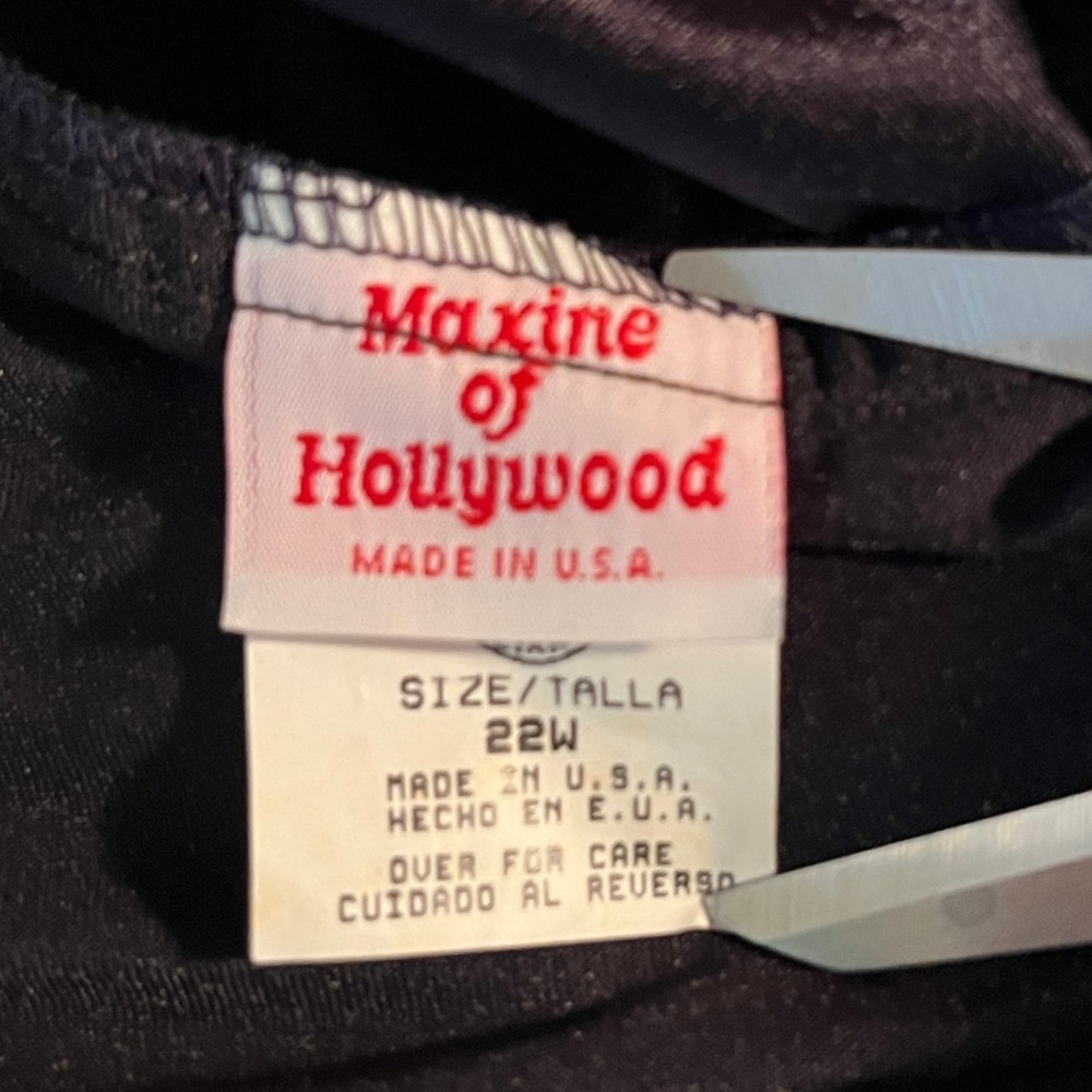 NWOT Maxine of Hollywood Chain Detail Swimsuit 22 Black Gold One Piece Mob Wife - Picture 7 of 9